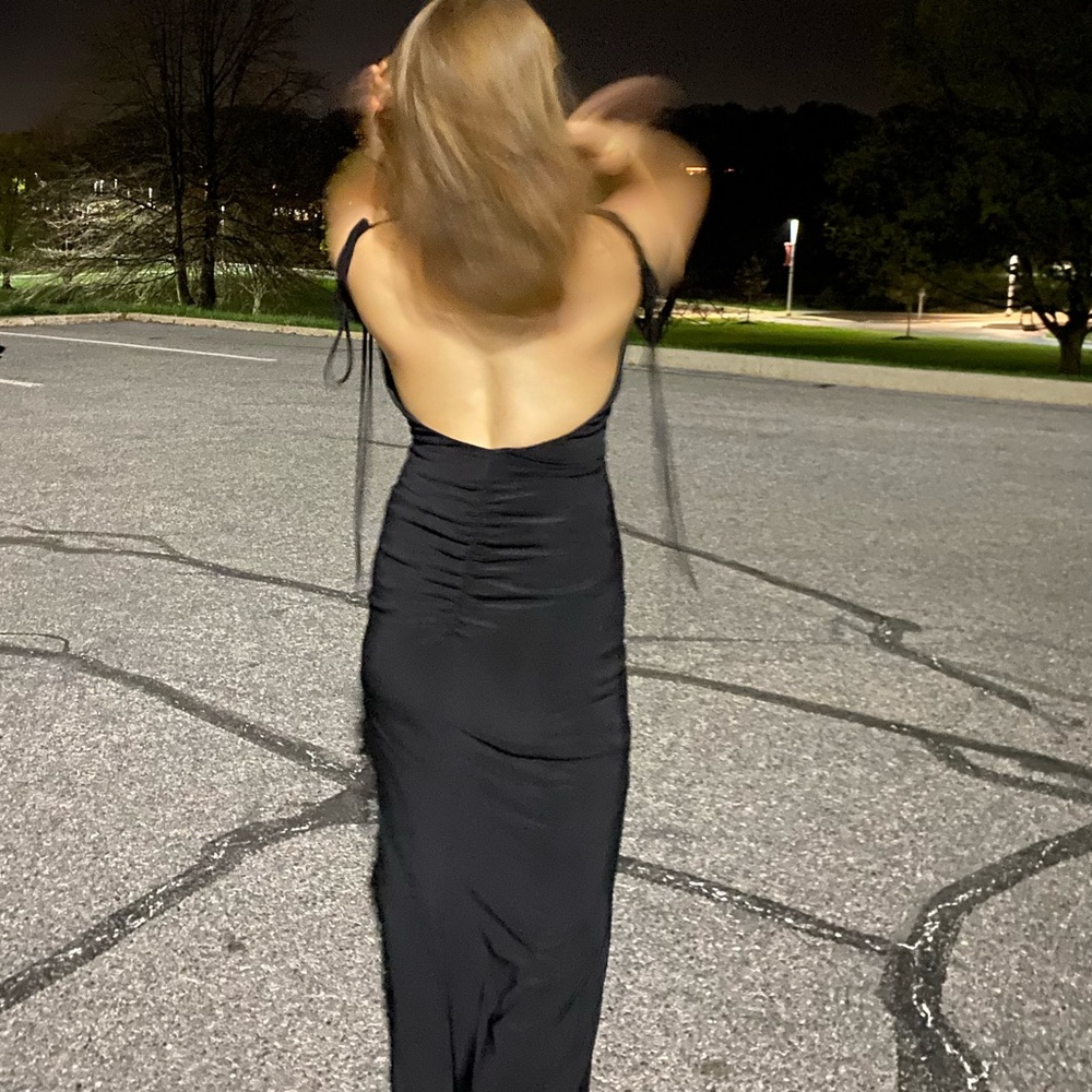Backless Ruched Mermaid Evening Gown